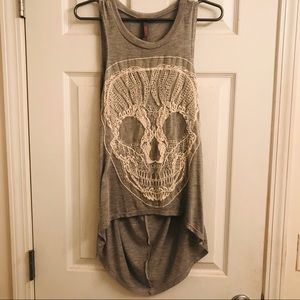 Jessie & J Skull High Low Tank Top